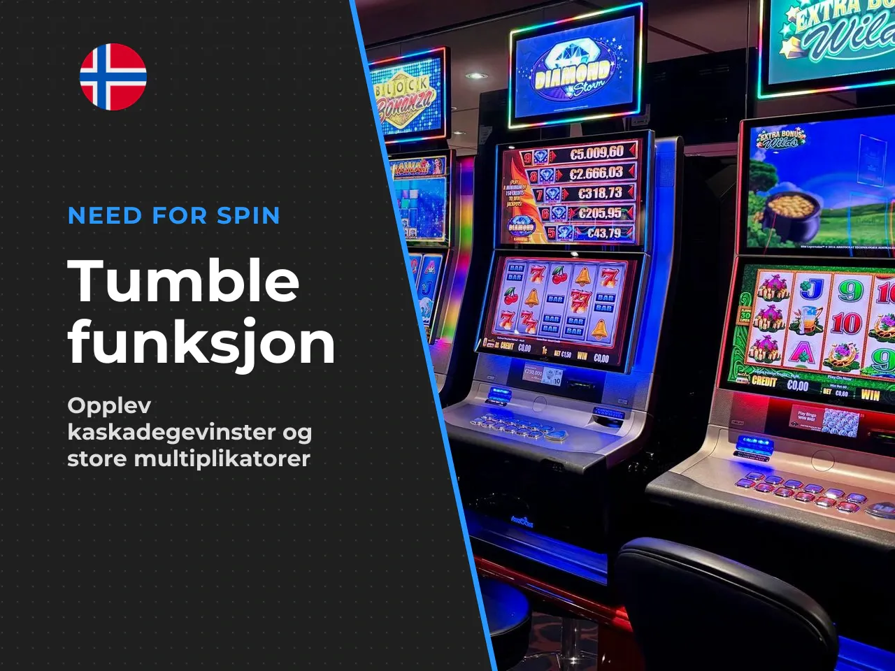 Tumble feature og gjentatte gevinster. Tumble