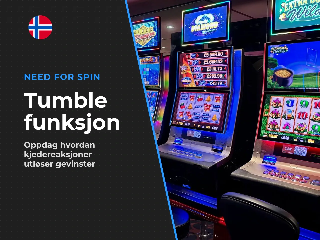 Tumble-funksjonen slik forsvinner og dukker symbolene