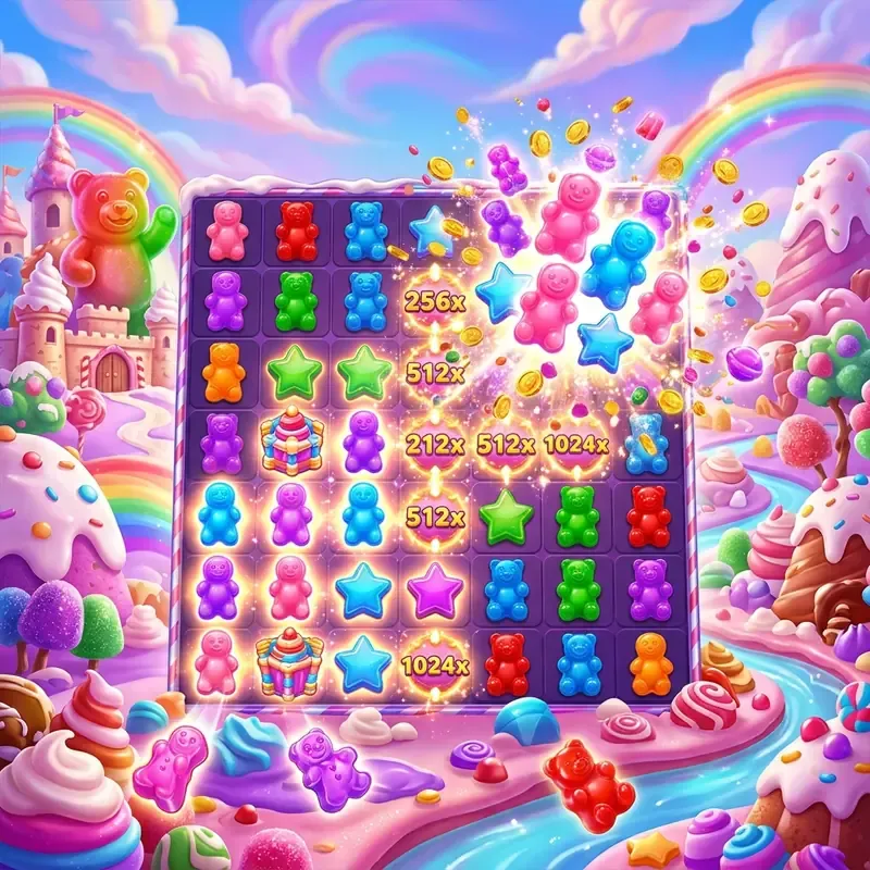 Sugar Rush 1000 demo-automat, bonuser og