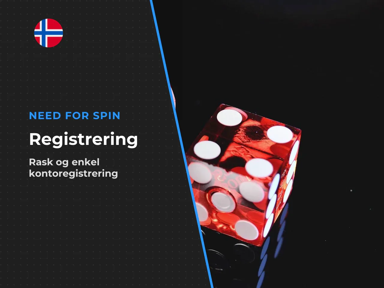 Kontoregistrering for nye spillere. Registrering fra
