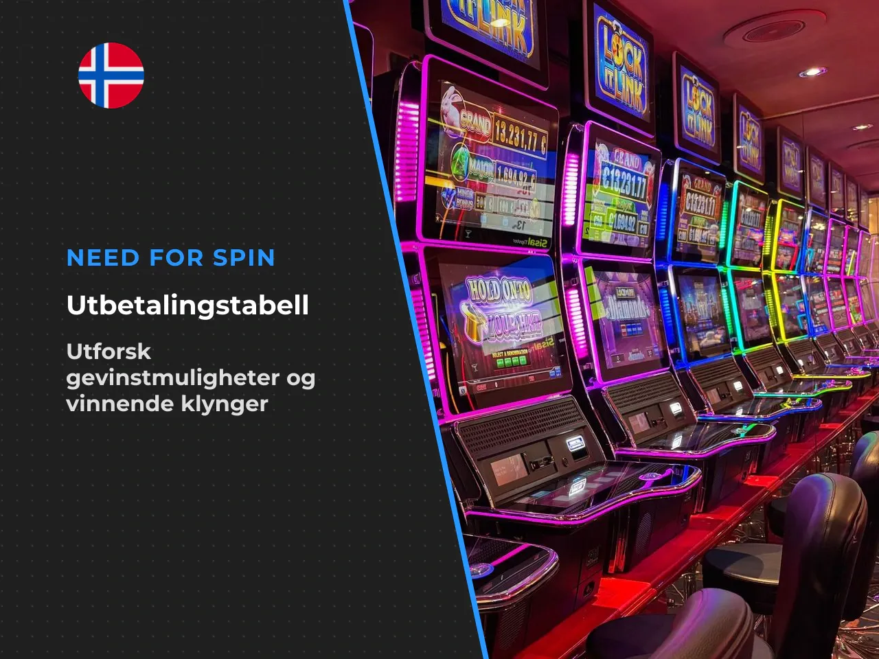 Winning symbols og vinnende klynger. Betalingstabellen