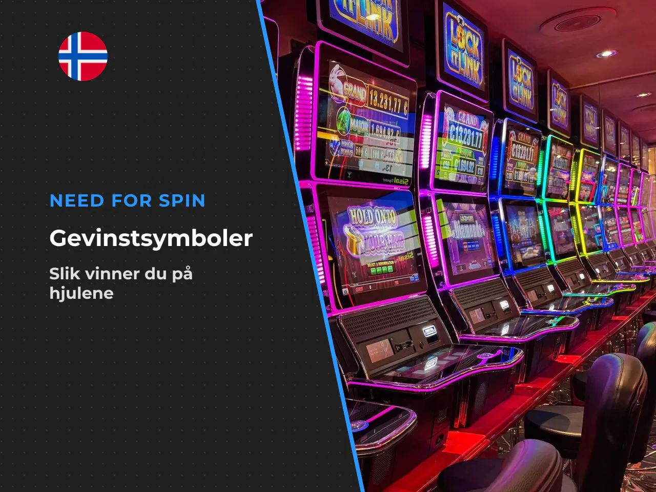 Gevinstkombinasjoner og pengesymboler. Winning combinations dannes