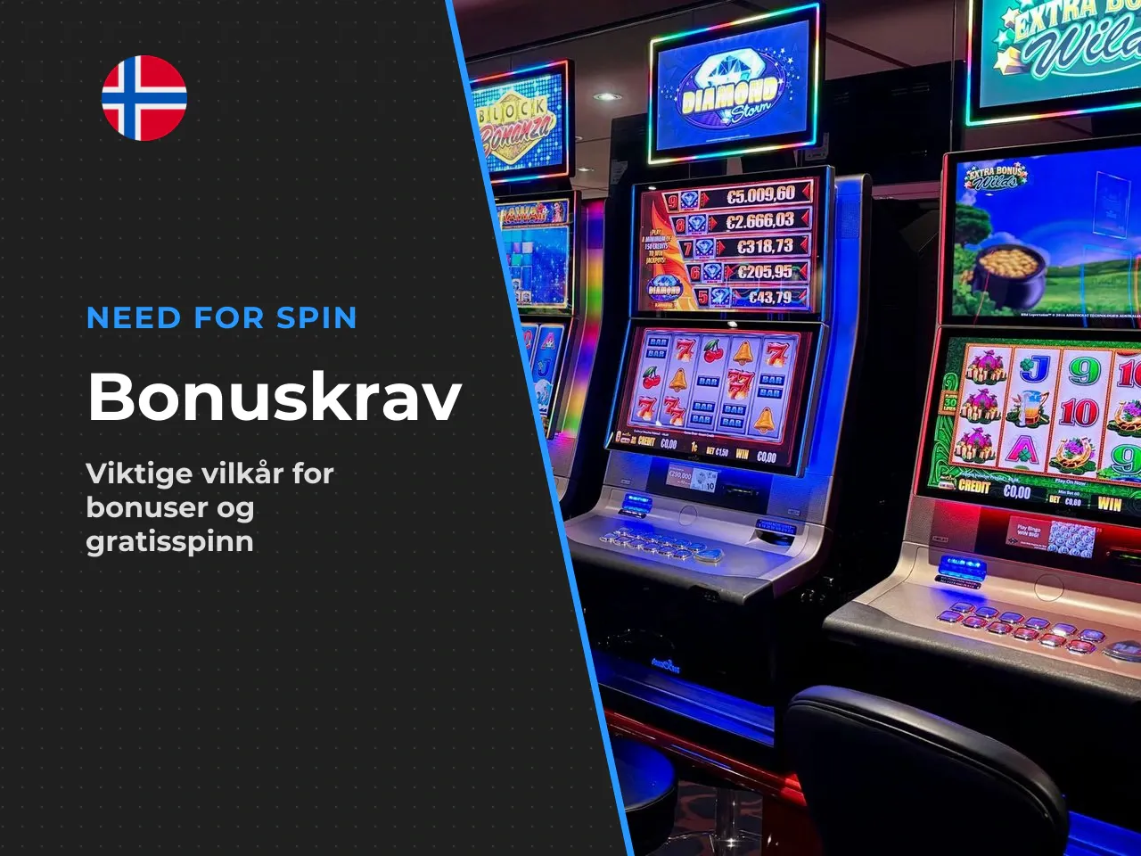 Vilkår for velkomstbonus og free spins-bonus