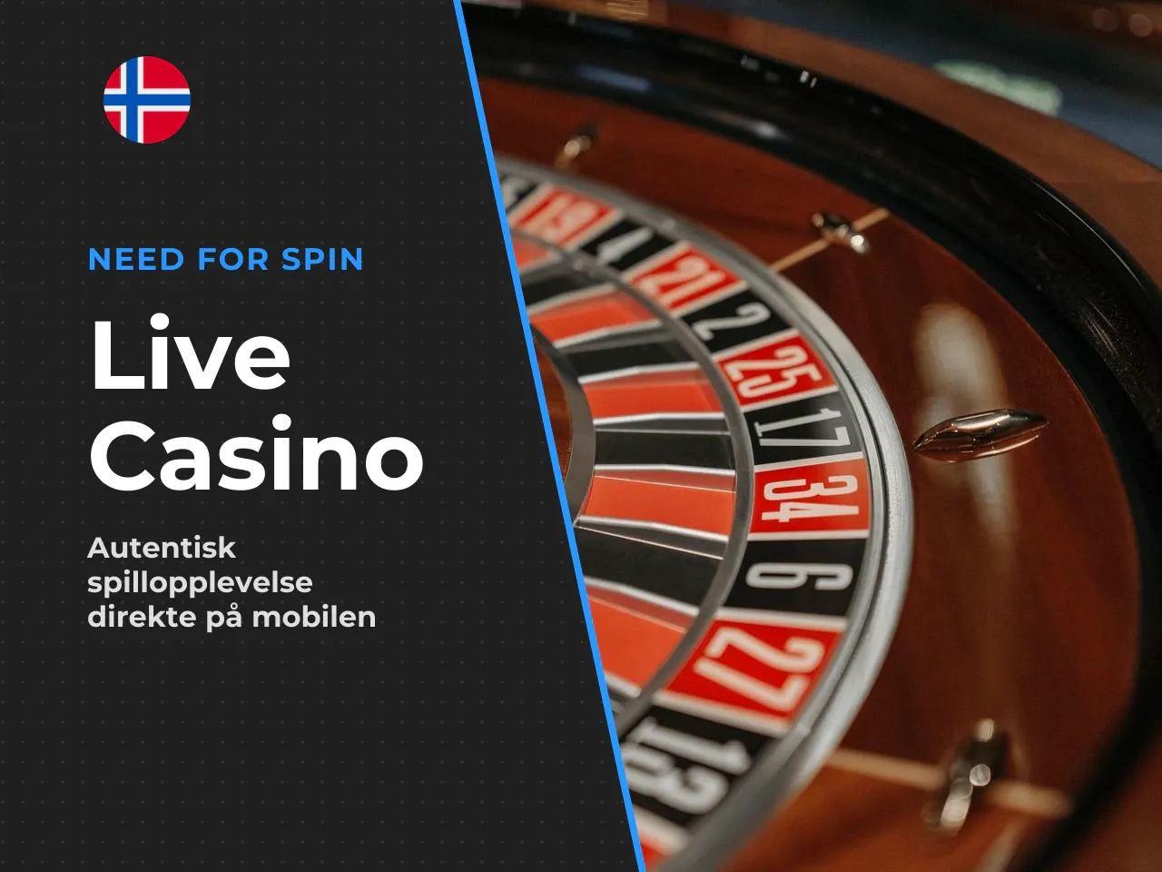 Live dealer, rulett og blackjack på